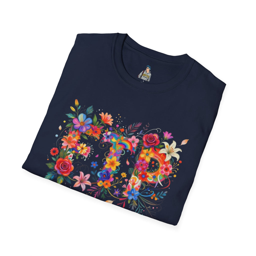 Floral 'FTP' Graphic T-Shirt