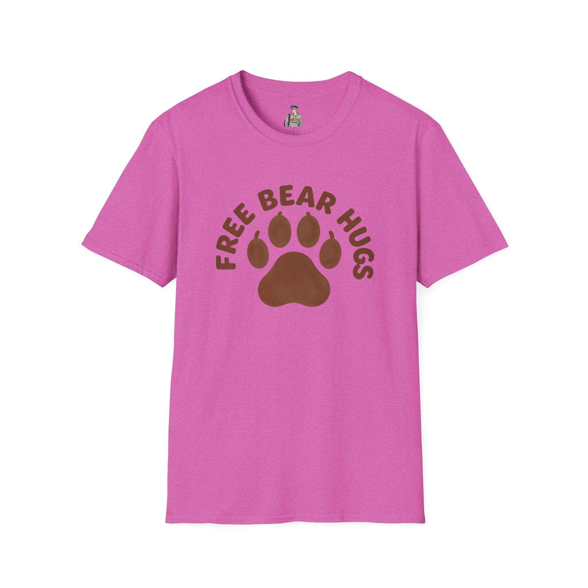 Free Bear Hugs T-Shirt — Cute Paw Print Wildlife Tee