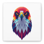 Vibrant Falcon Wall Art - Matte Stretched Canvas, Colorful Bird Decor