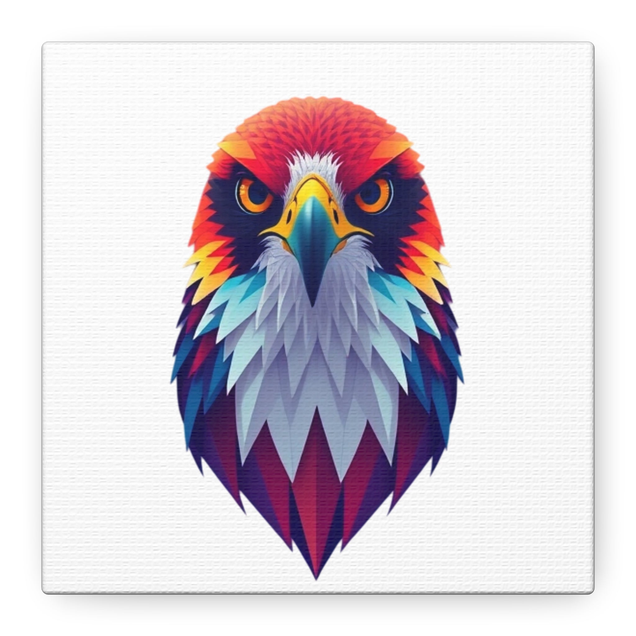 Vibrant Falcon Wall Art - Matte Stretched Canvas, Colorful Bird Decor