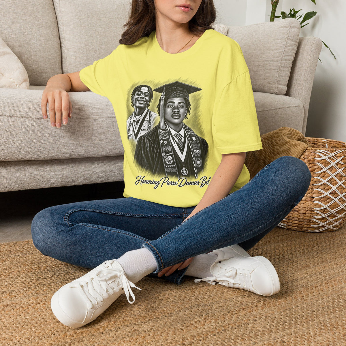 Double Portrait Front - In Memory of Pierre Damas Bel T-Shirt