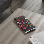 Android OR iPhone Compatible Cases - Doodle Hearts and Rainbows Design