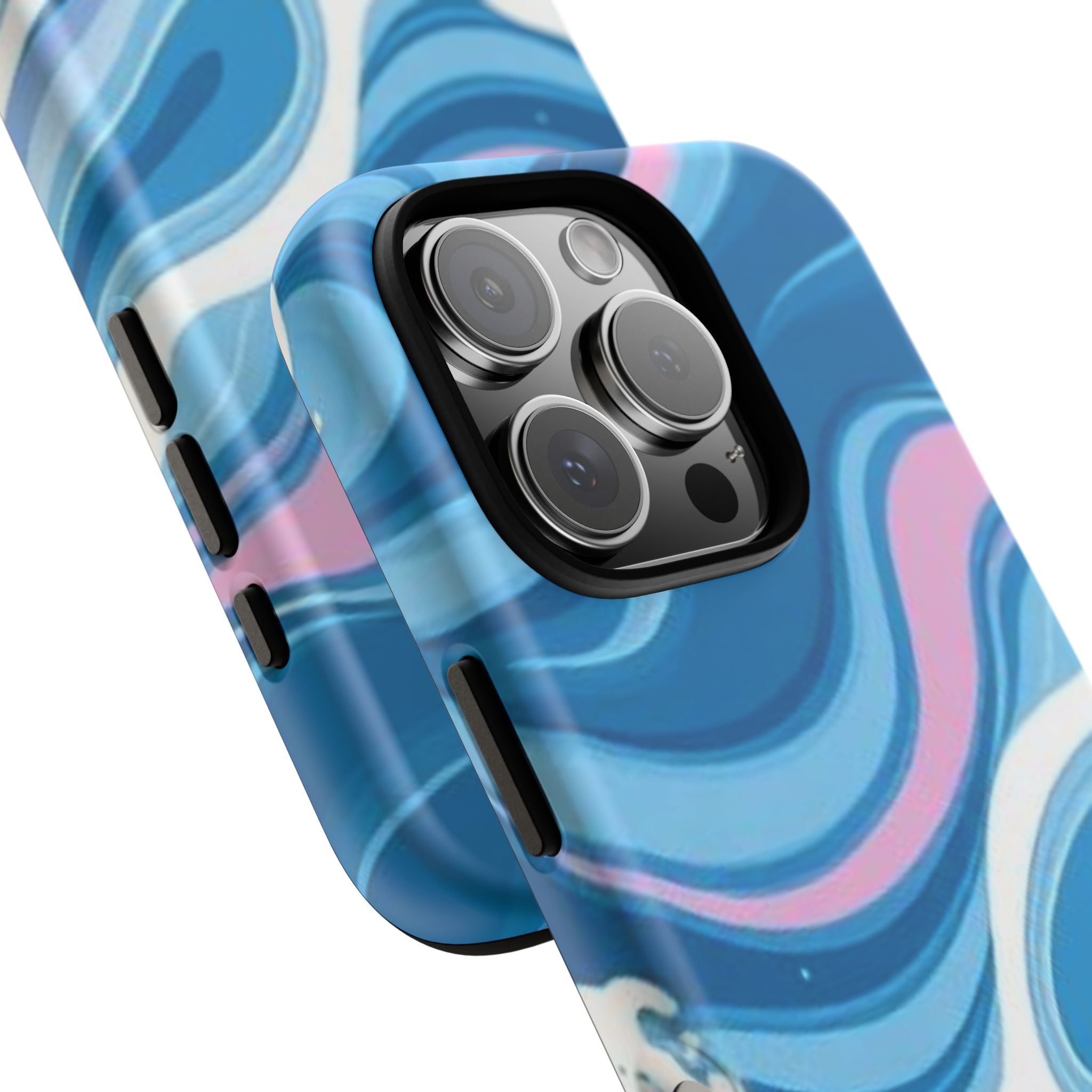 Blue & Pink Swirl Tough Case for iPhone