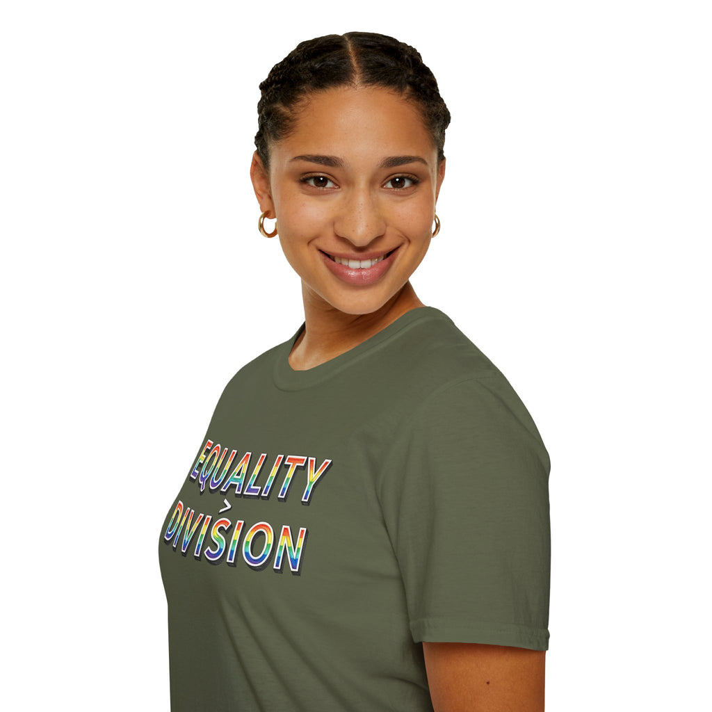 Equality is Greater Than Division T-Shirt — Rainbow Pride Graphic Tee