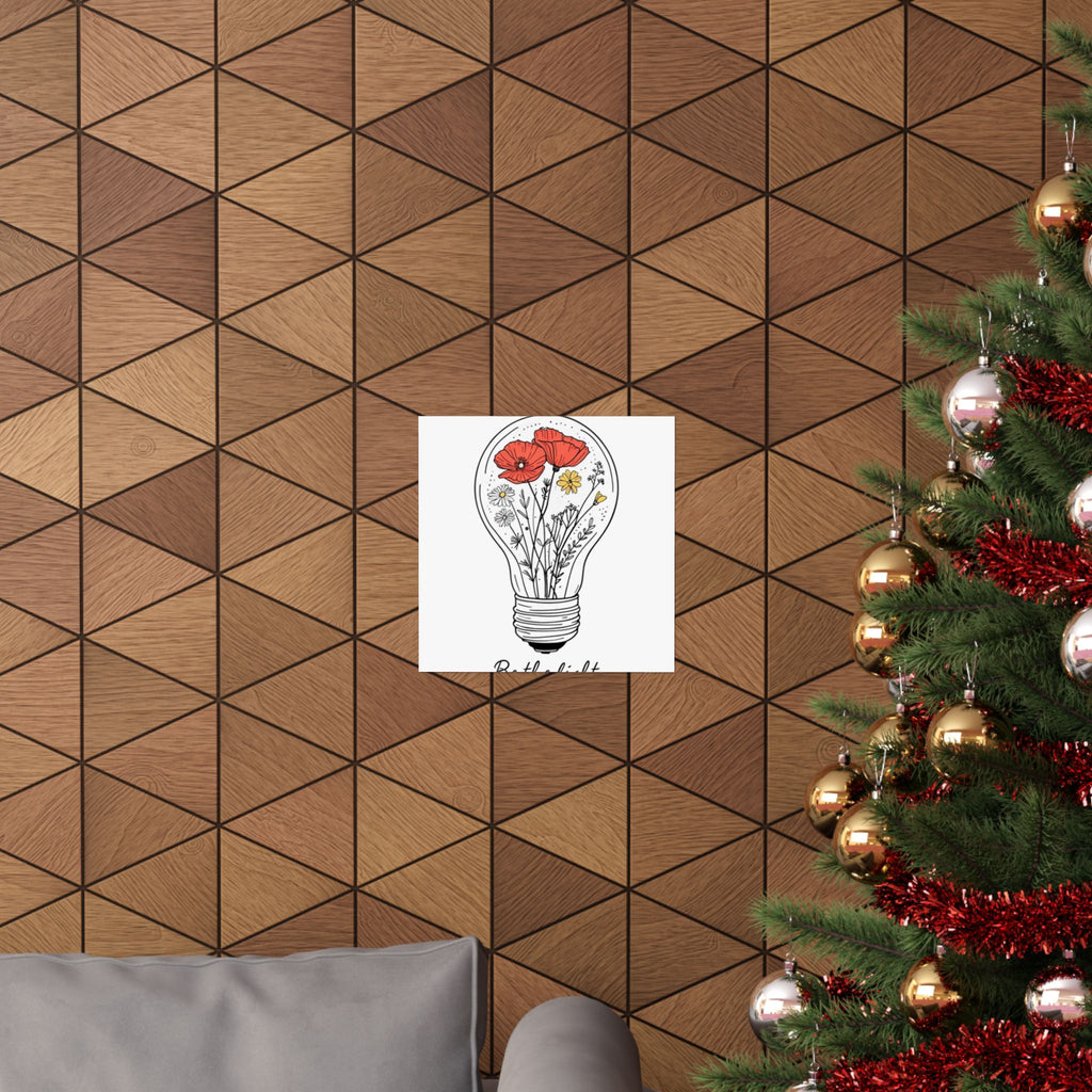 Inspirational Matte Vertical Poster - 'Be the Light'