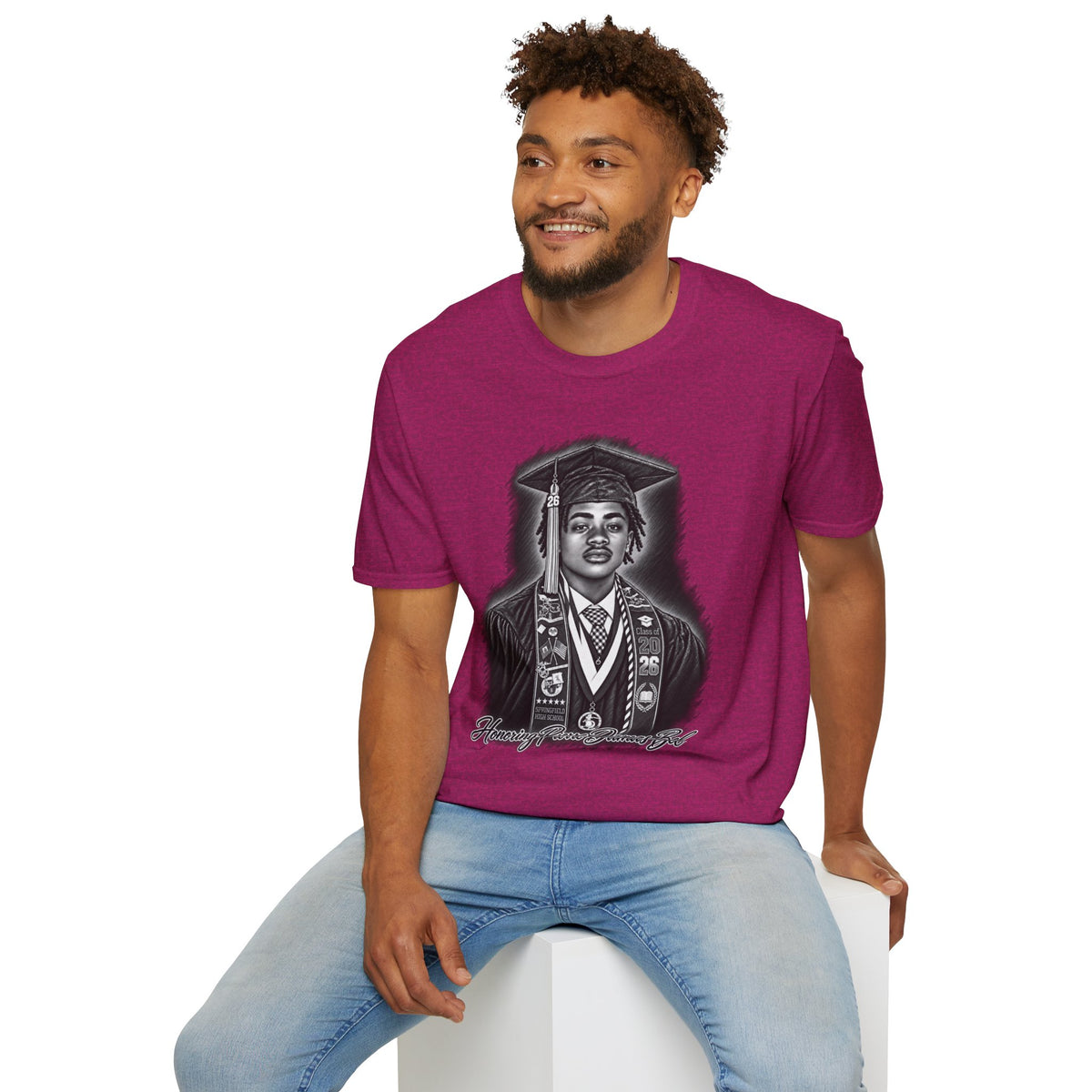 Portrait Front and Back - In Memory of Pierre Damas Bel T-Shirt