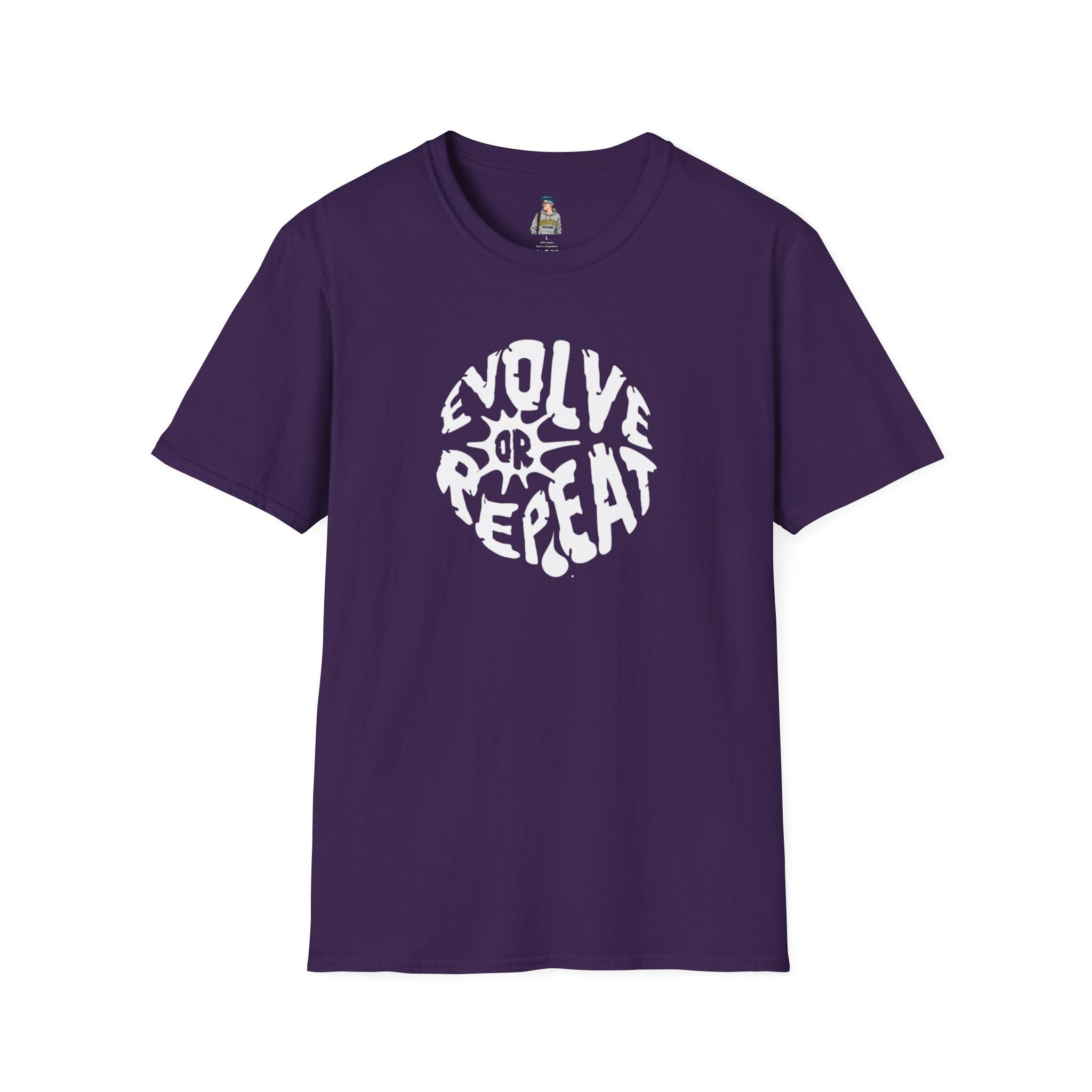 Evolve or Repeat Unisex Softstyle T-Shirt - Modern Inspirational Tee
