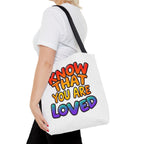 Know That You Are Loved Text Design Tote Bag