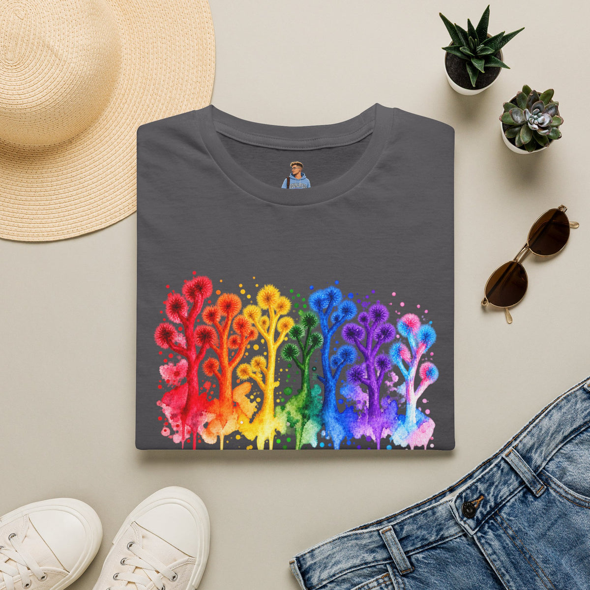 Pride Tree Las Vegas White Text T-shirt