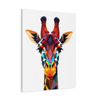 Colorful Giraffe Canvas Art - Vibrant Stretched Wall Decor for Animal Lovers