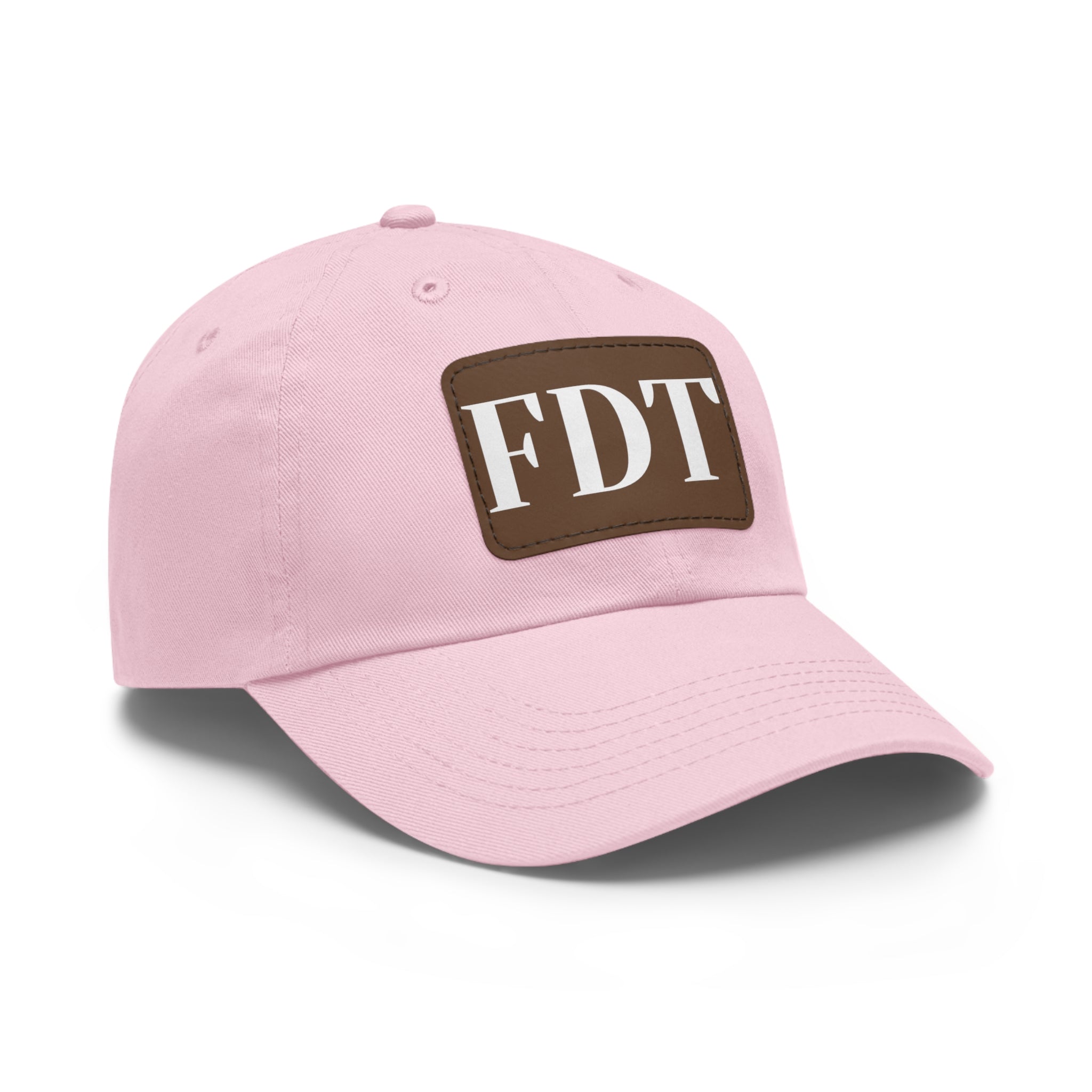 Stylish Dad Hat with FDT Leather Patch - Casual Sun Protection for Dads
