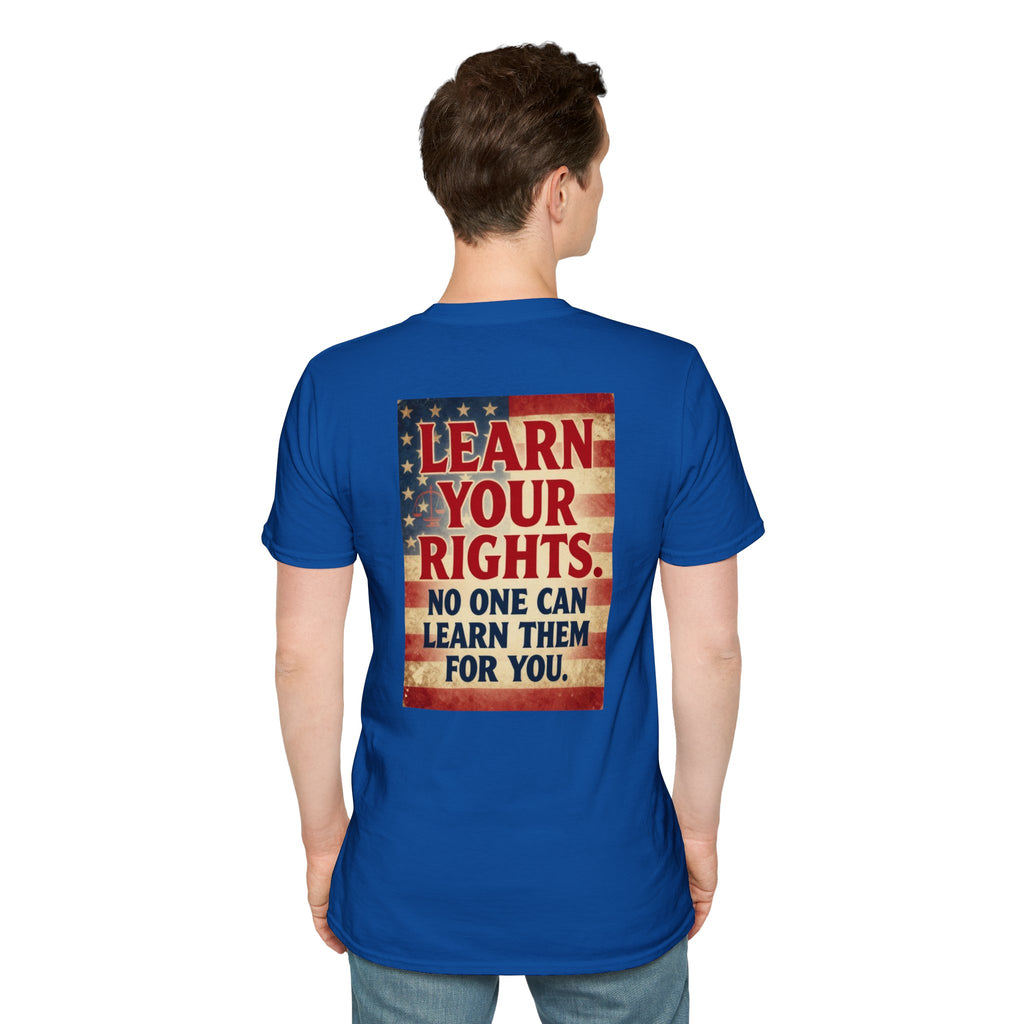 Learn Your Rights T-Shirt — Patriotic American Flag Graphic Tee