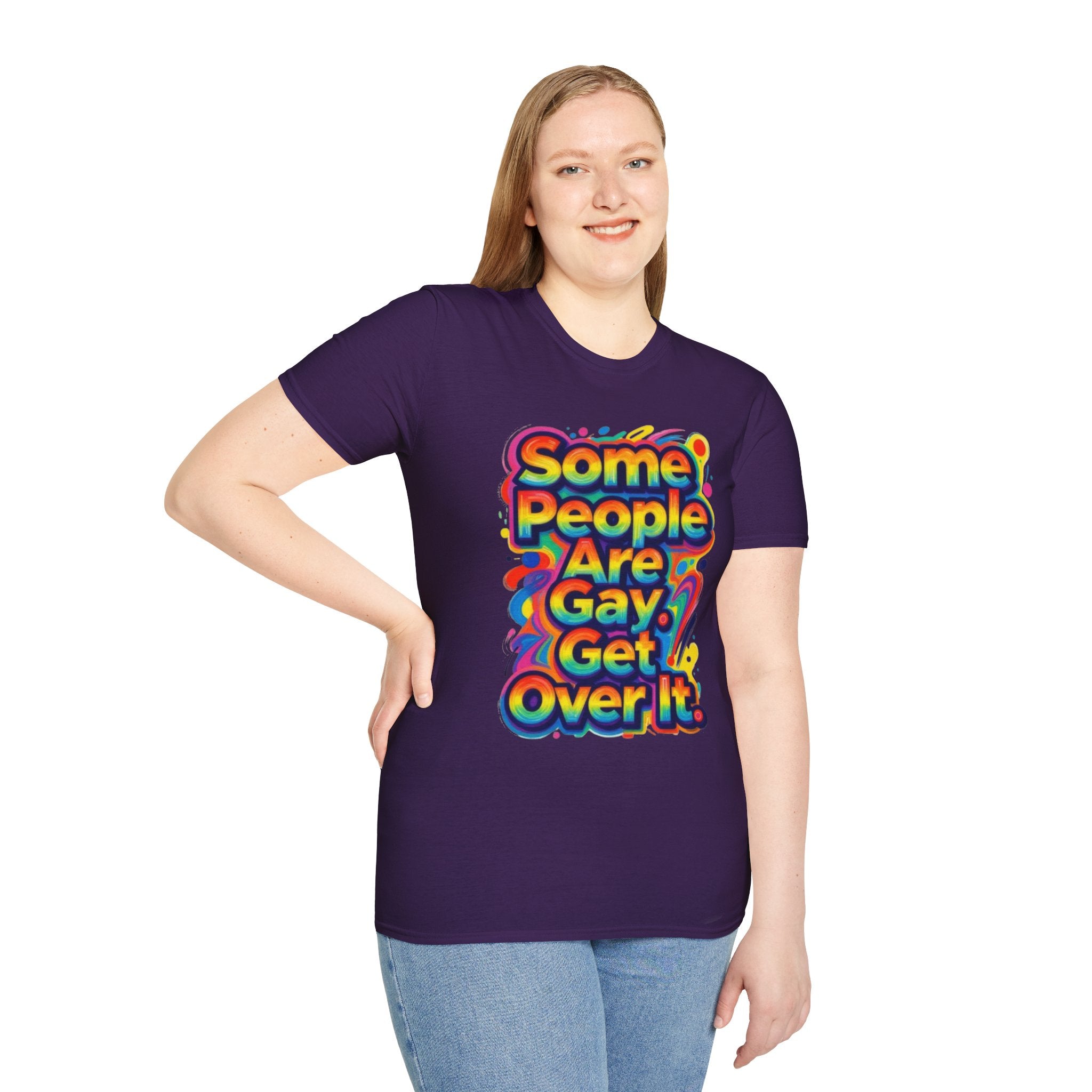 Some People Are Gay Get Over It T-Shirt — Rainbow Pride Statement Tee