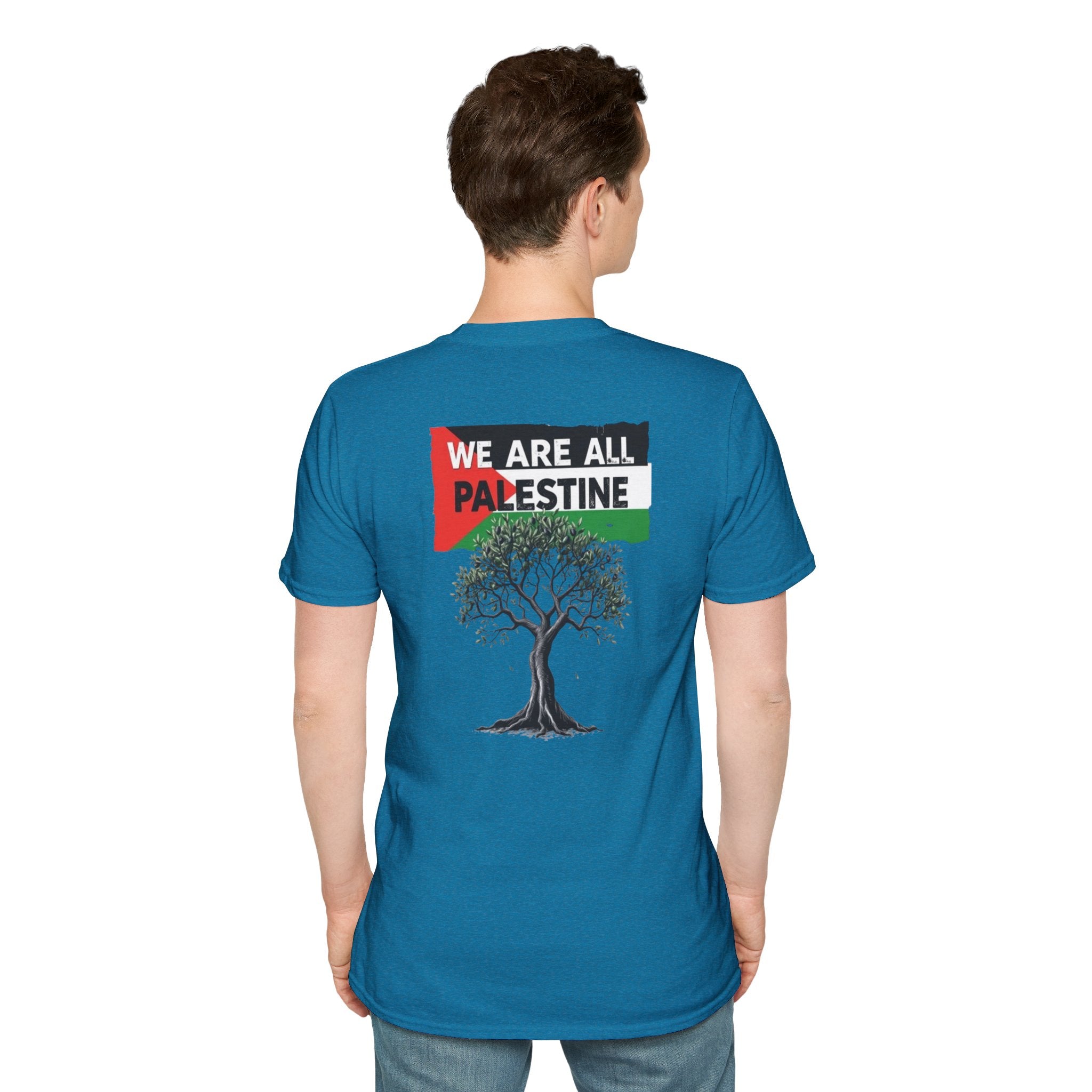Unisex Softstyle T-Shirt: Stand with Gaza & We Are All Palestine Graphic Tee