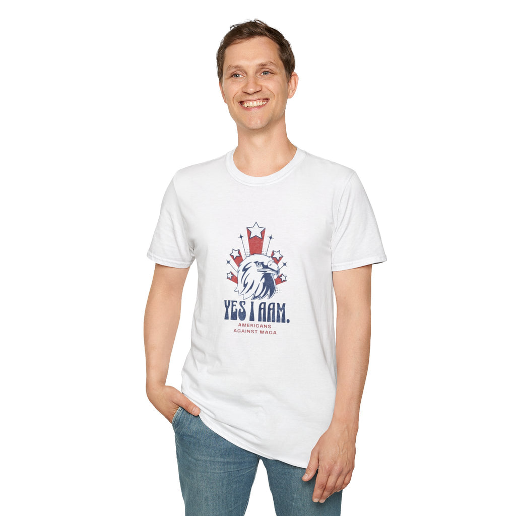 Americans Against MAGA Red Patriots Unisex Softstyle T-Shirt