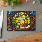 Stained Glass Wine and Cheese Cutting Board - Perfect For Entertaining
