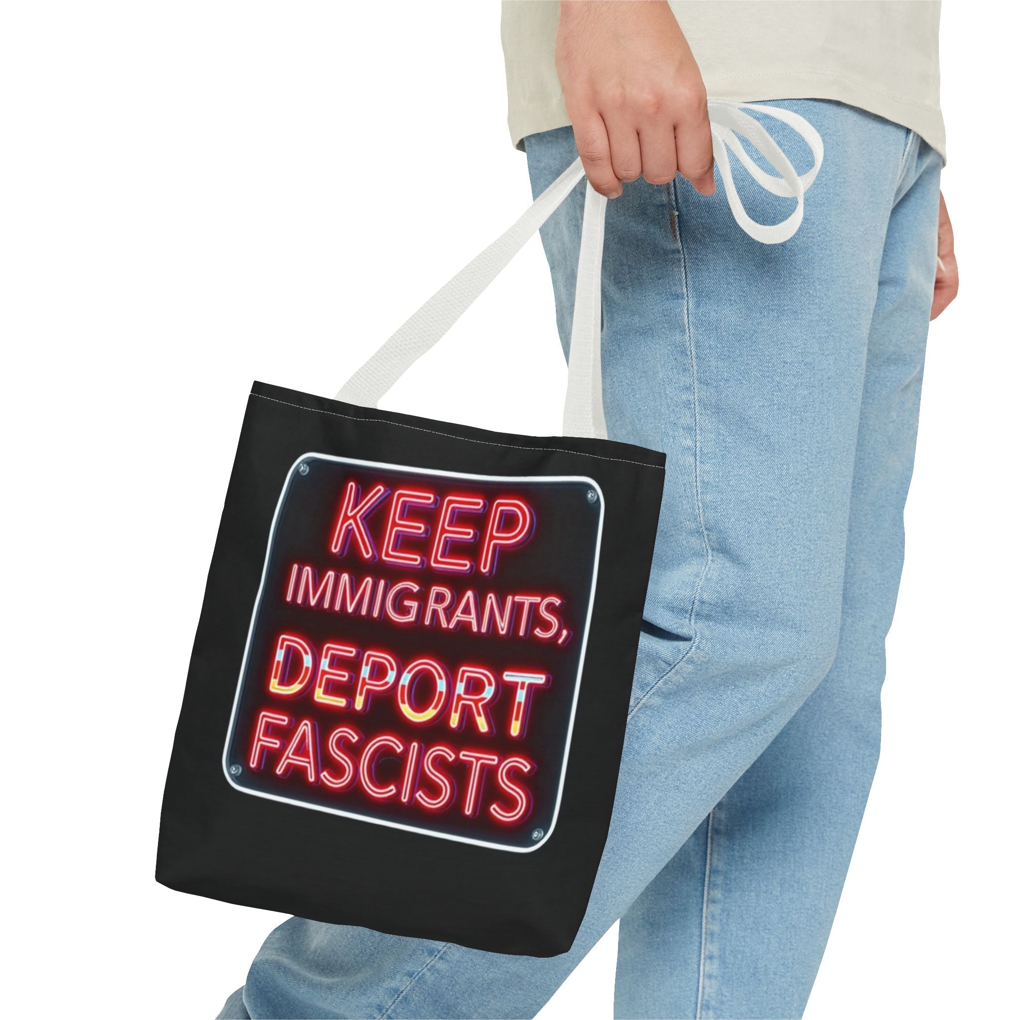Keep Immigrants, Deport Fascists Tote Bag