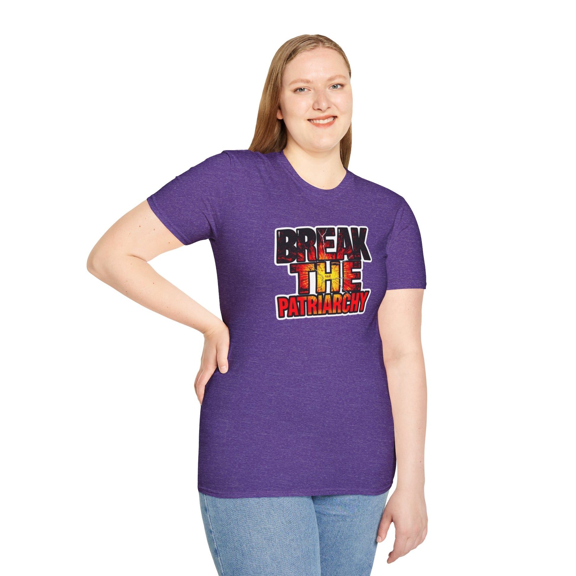 Break the Patriarchy Unisex Softstyle T-Shirt - Empowerment Wear for Social Change