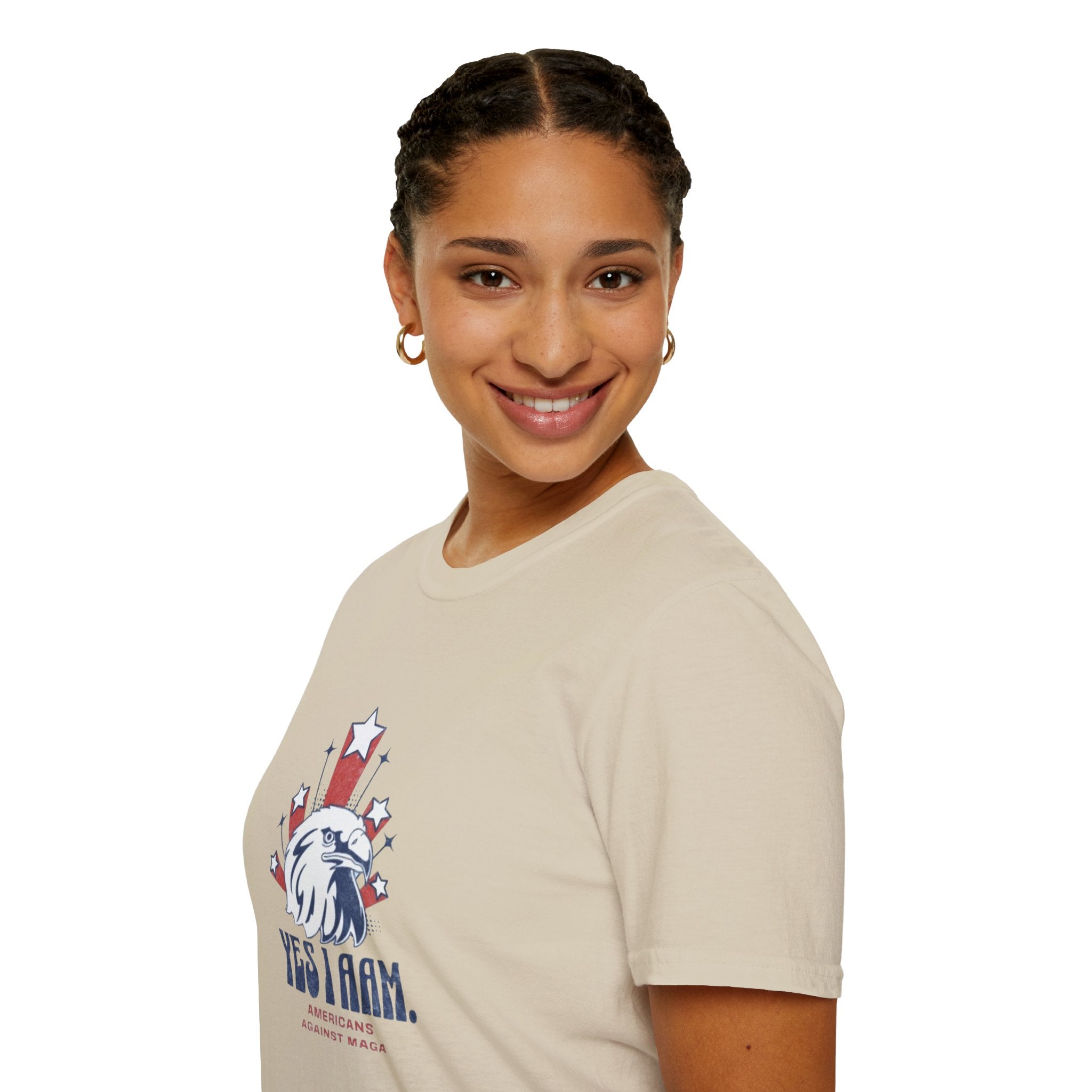 Americans Against MAGA Red Patriots Unisex Softstyle T-Shirt