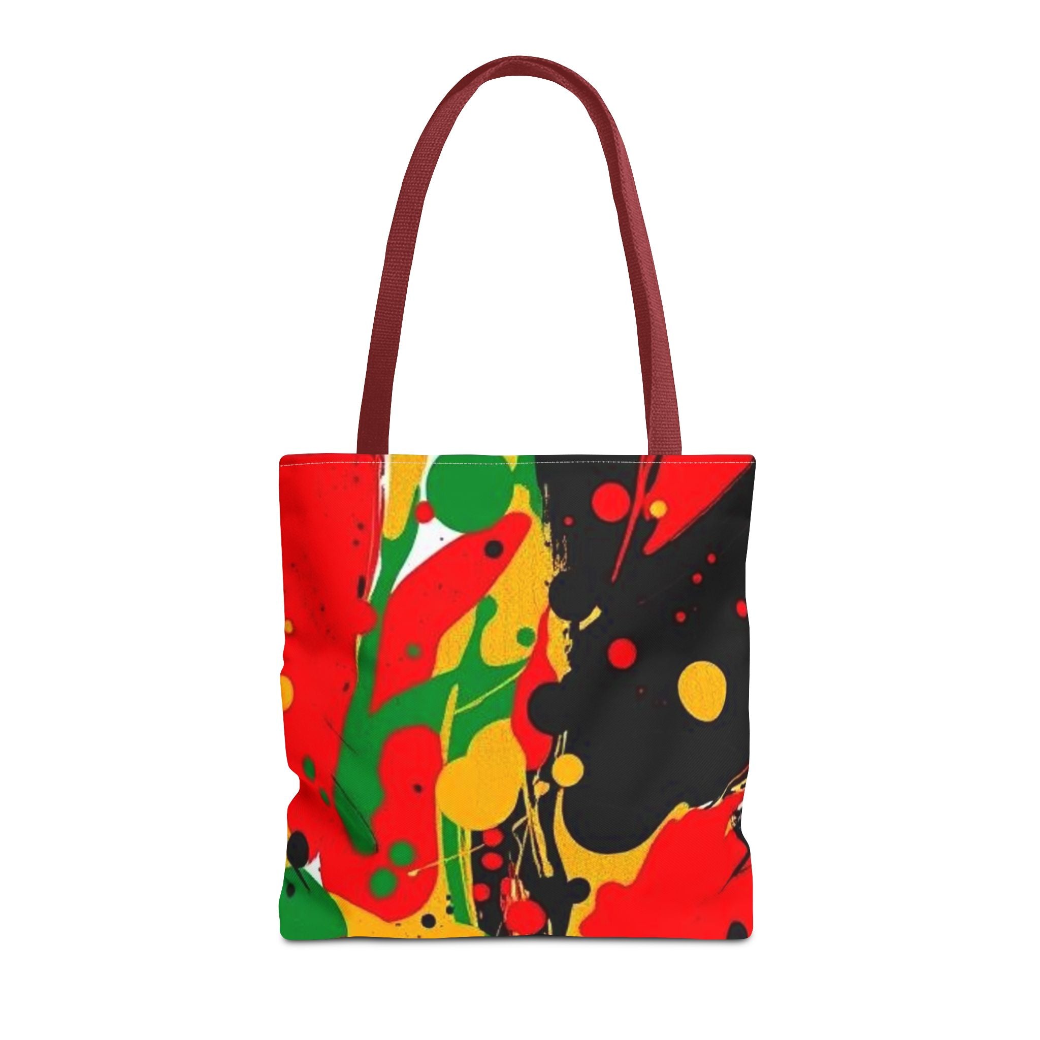 Green, Red Yellow Paint Splatter Tote Bag