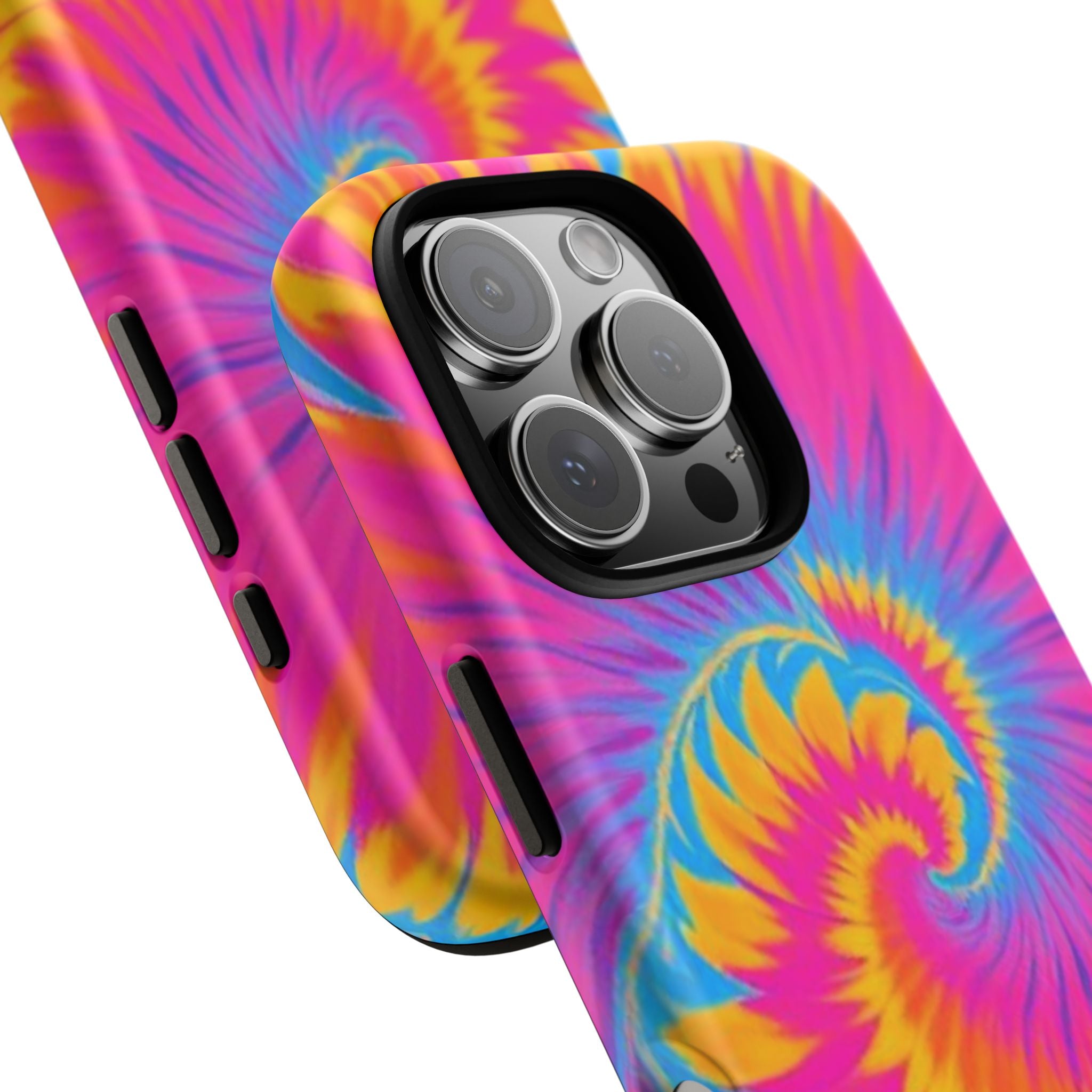 Vibrant Tie-Dye Swirl Protective Tough Case for iPhone