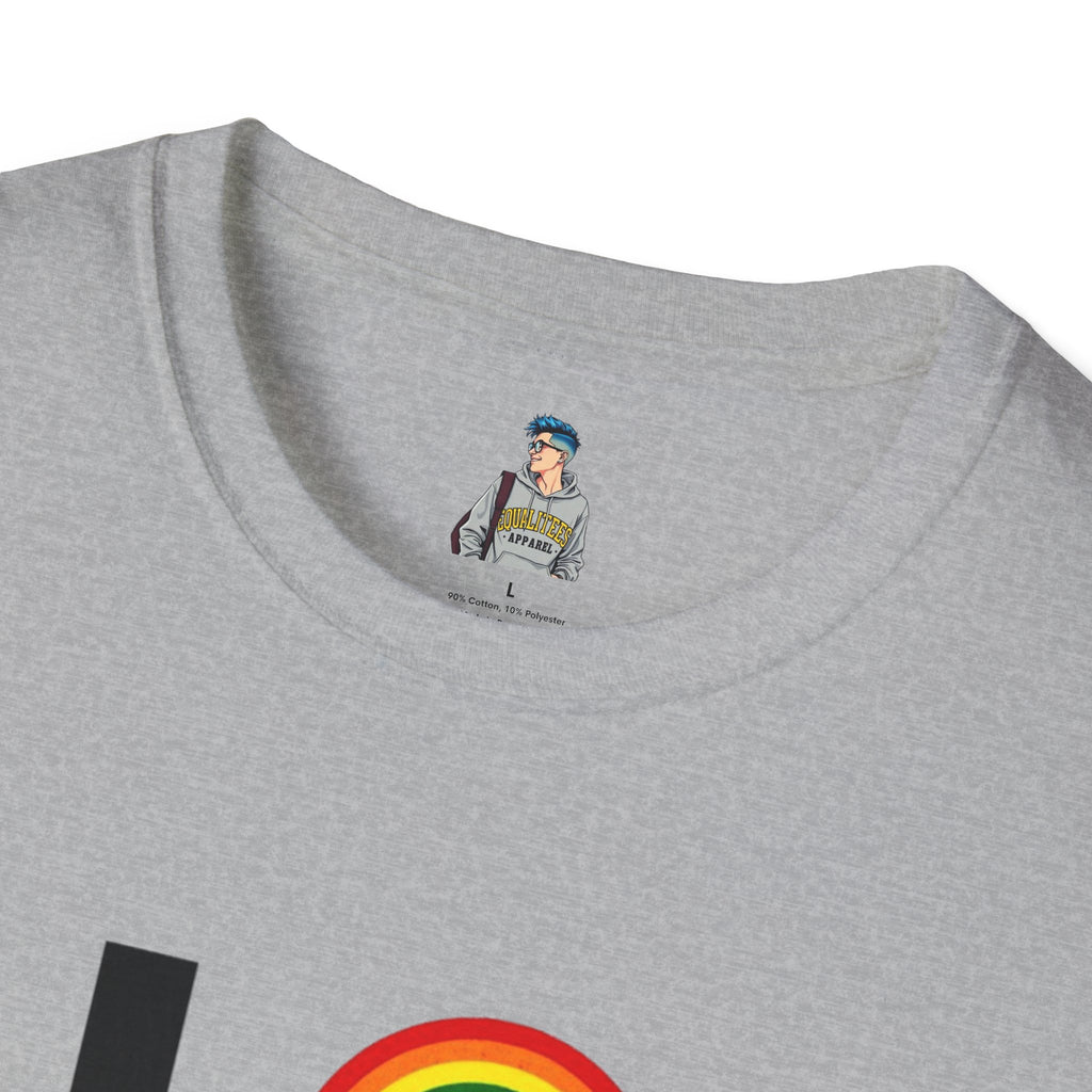 Vibrant LOVE Design for Pride Unisex Softstyle T-Shirt