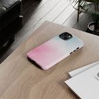 Pastel Cloud Tough Phone Case for iPhone Pink & Blue Gradient Protective Cover