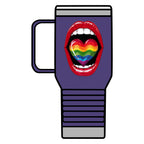 Colorful Rainbow Heart Tongue for Pride Travel Mug - 20oz