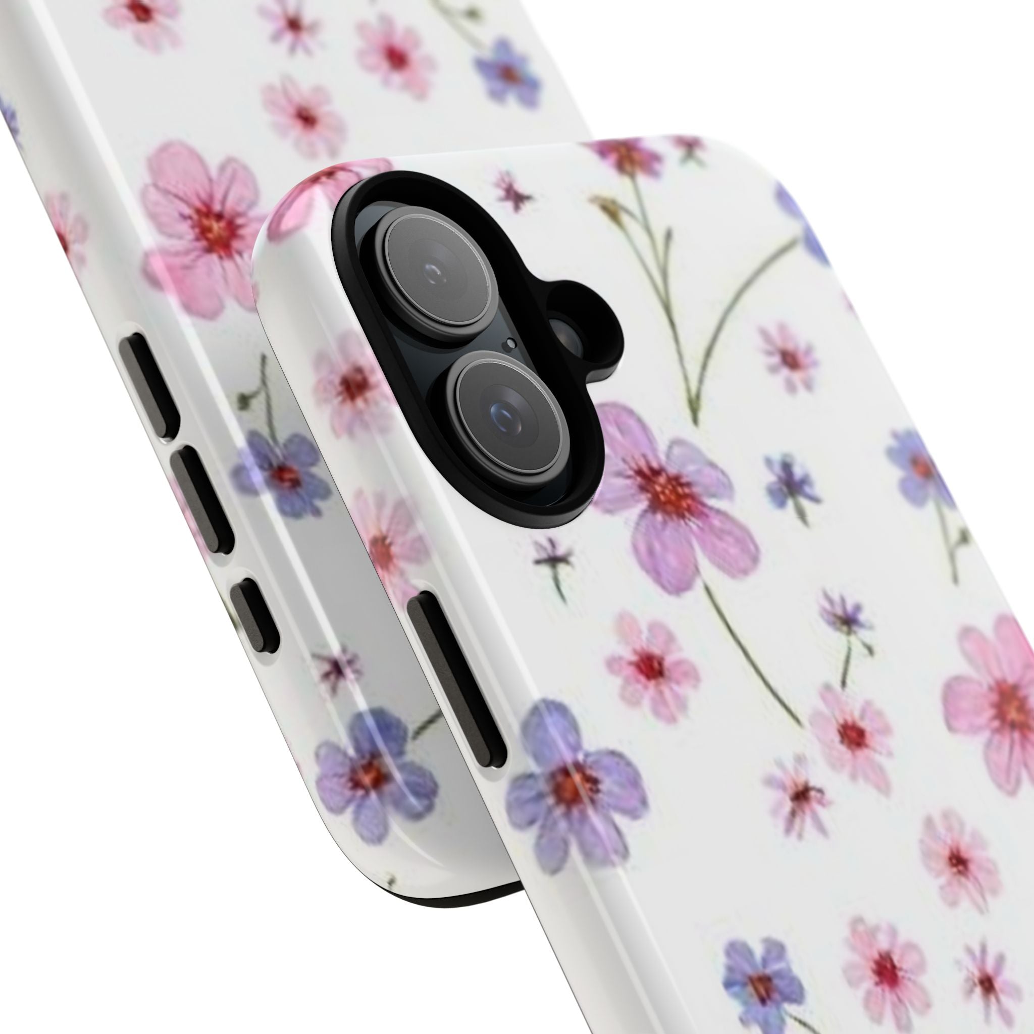 Floral Pink Wildflower Tough Phone Case for iPhone