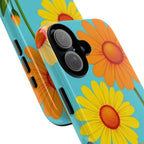 Floral Tough Phone Case for iPhone — Bright Daisy Garden Protective Cover