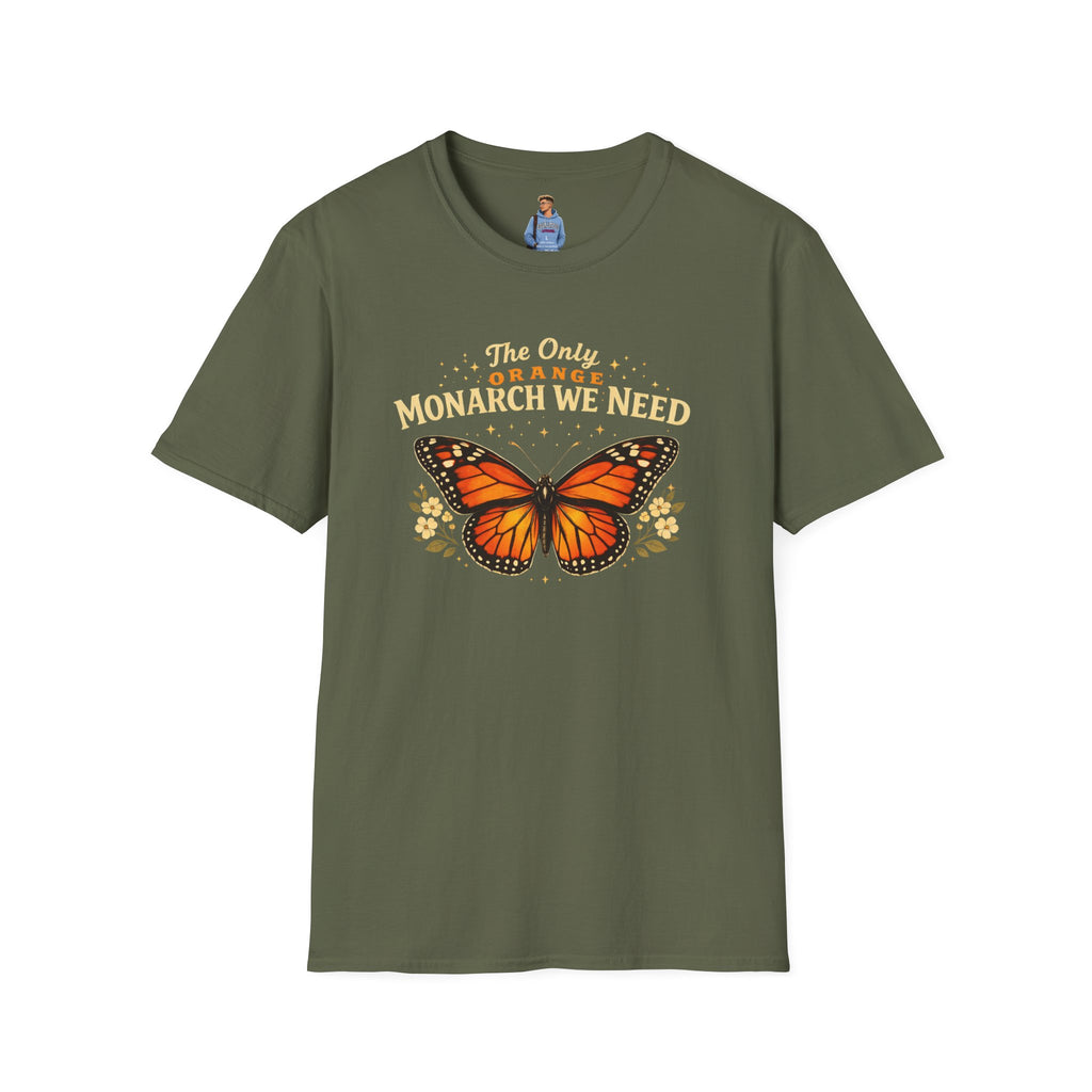 Monarch Butterfly T-Shirt — "The Only Orange Monarch We Need" No Kings Tee