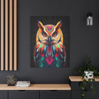 Colorful Owl Canvas Wall Art - 1.25" Stretched Matte