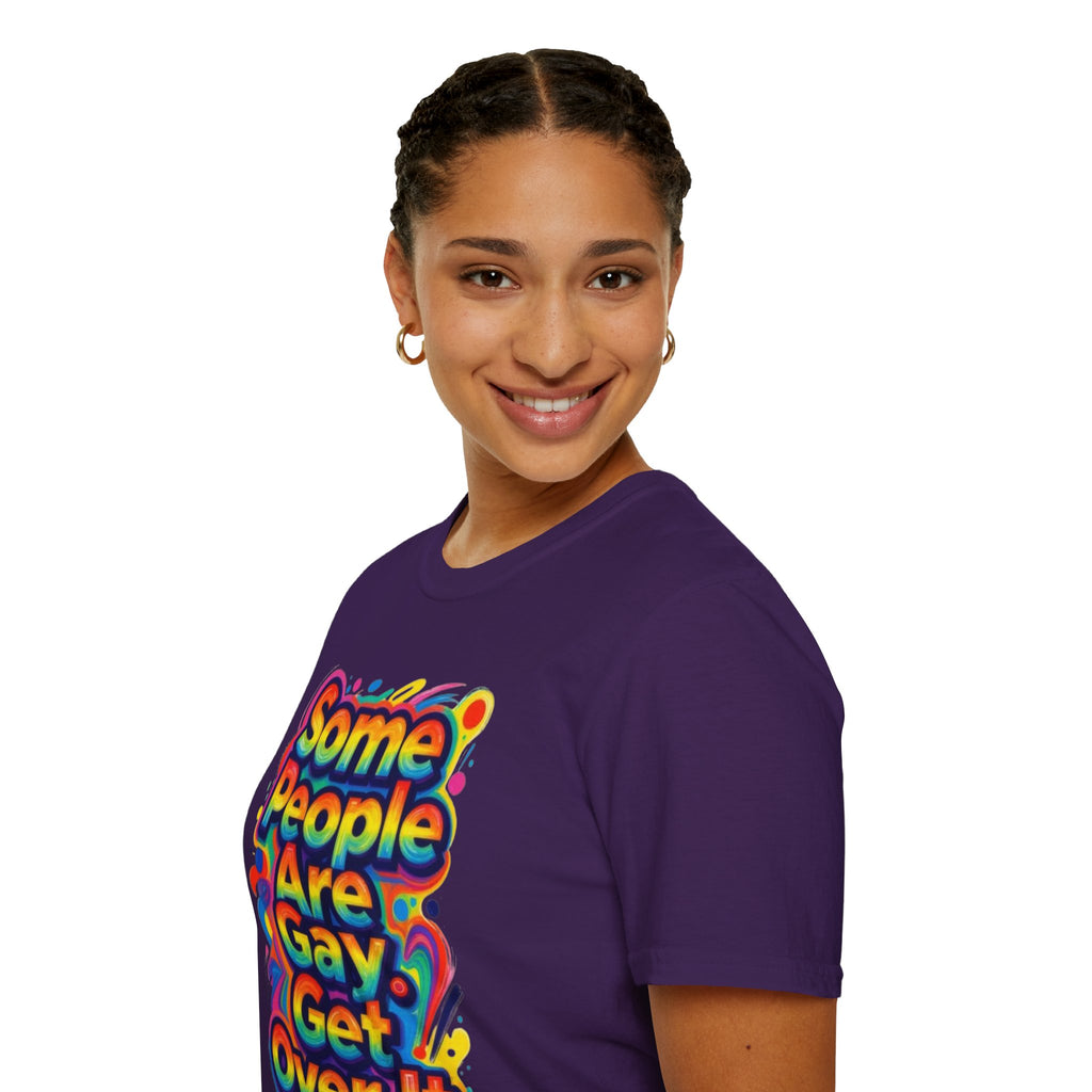 Some People Are Gay Get Over It T-Shirt — Rainbow Pride Statement Tee