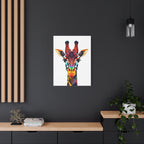 Colorful Giraffe Canvas Art - Vibrant Stretched Wall Decor for Animal Lovers