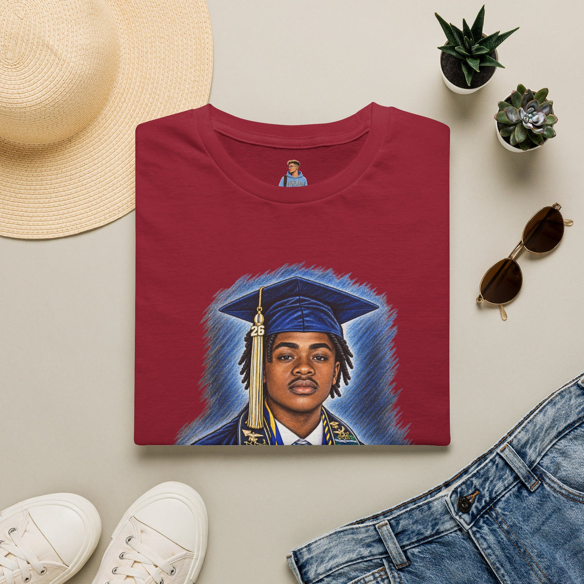 Portrait Front and Back - In Memory of Pierre Damas Bel T-Shirt