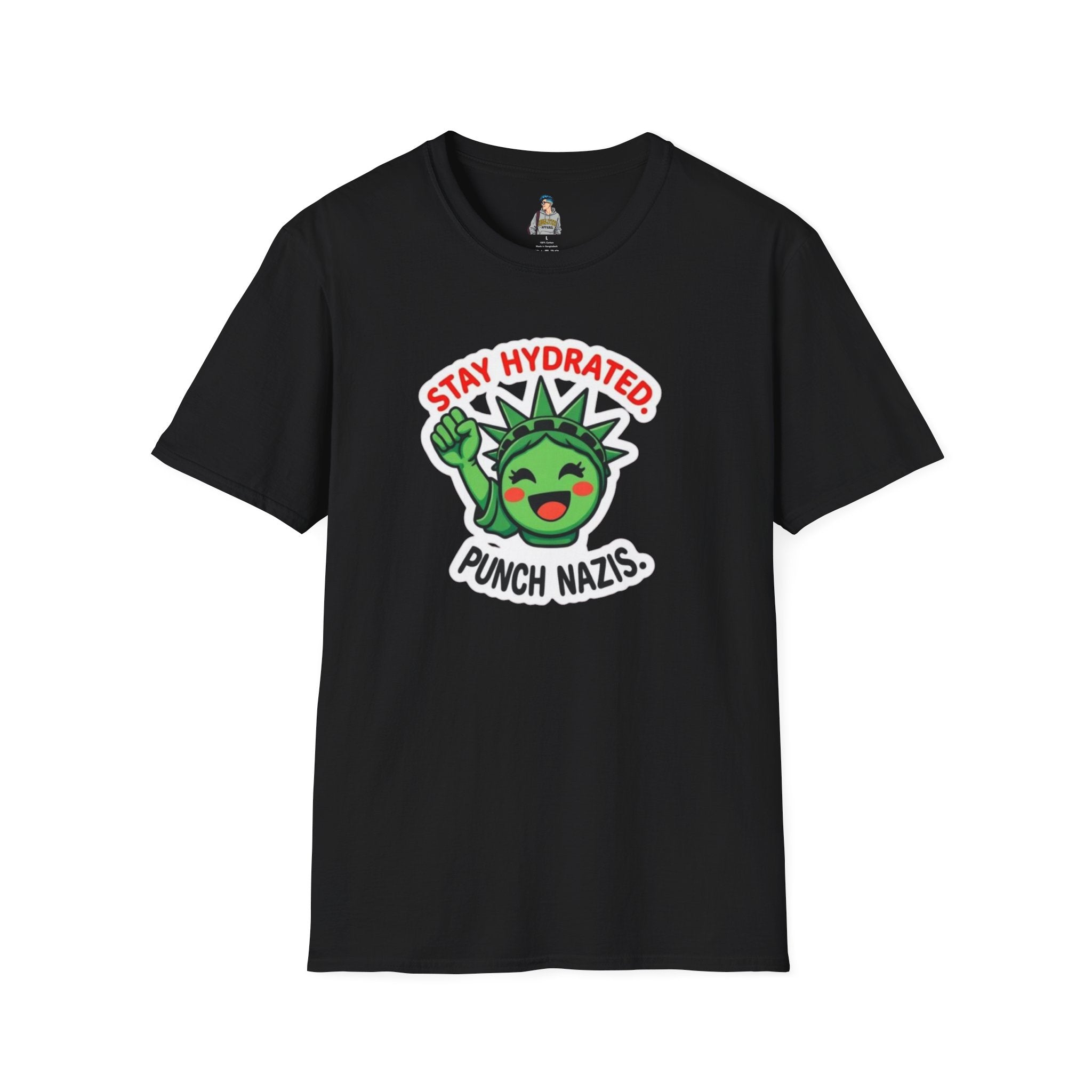Stay Hydrated, Punch Nazis Funny Political Activism Tee