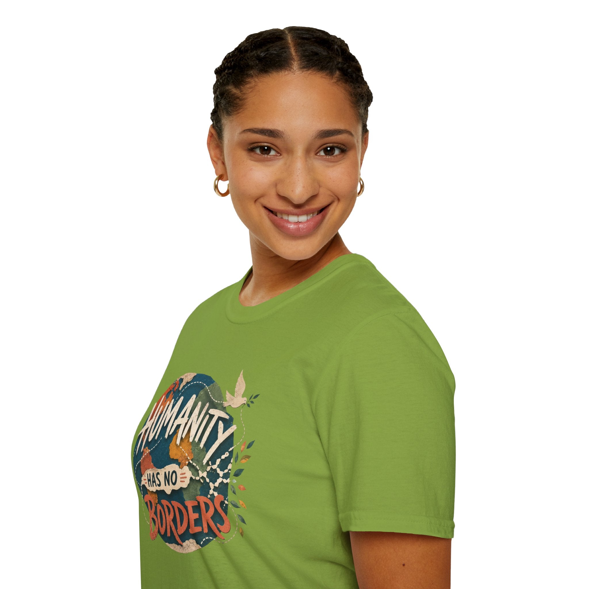Humanity Has No Borders T-Shirt — Earth & Peace Graphic Tee