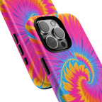 Vibrant Tie-Dye Swirl Protective Tough Case for iPhone