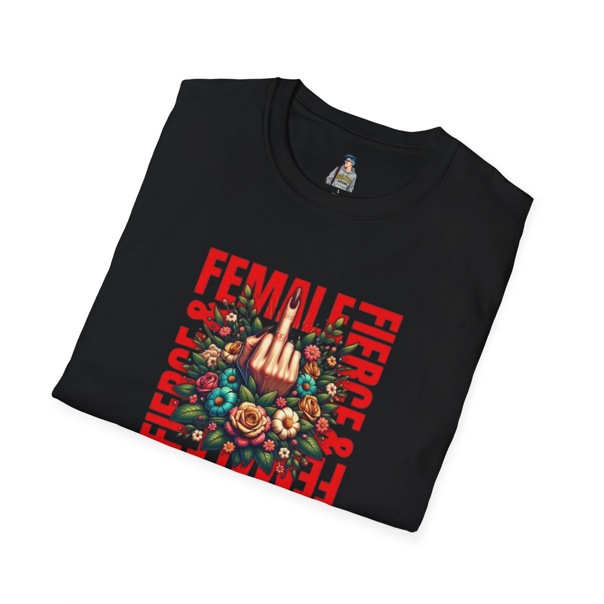 Fierce Female Unisex T-Shirt - Softstyle Floral Graphic Tee