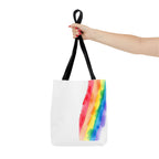 Rainbow Watercolor on Canvas Design - Tote Bag