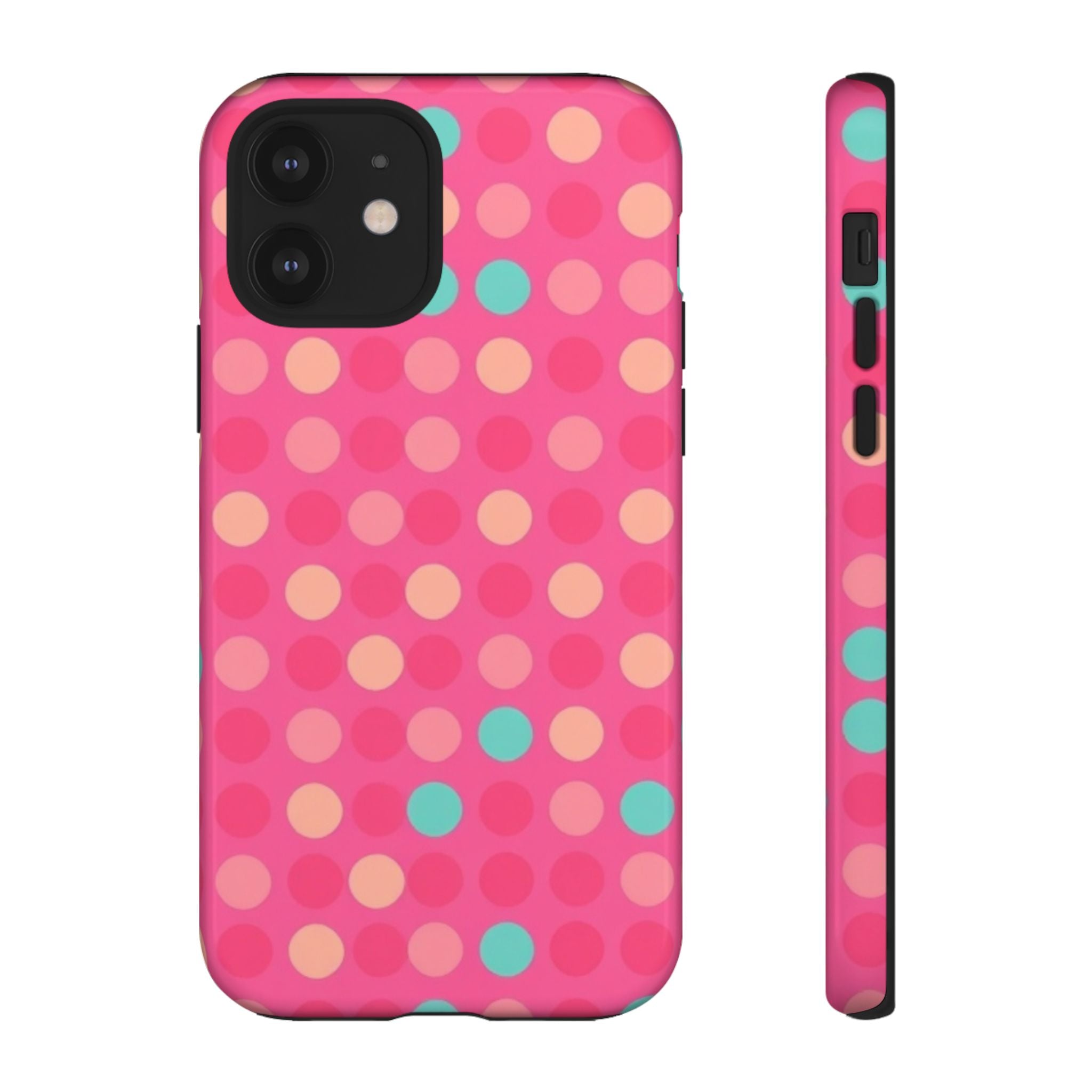 Android OR iPhone Protective Cases - Retro Polka Dots Pattern Tough Case