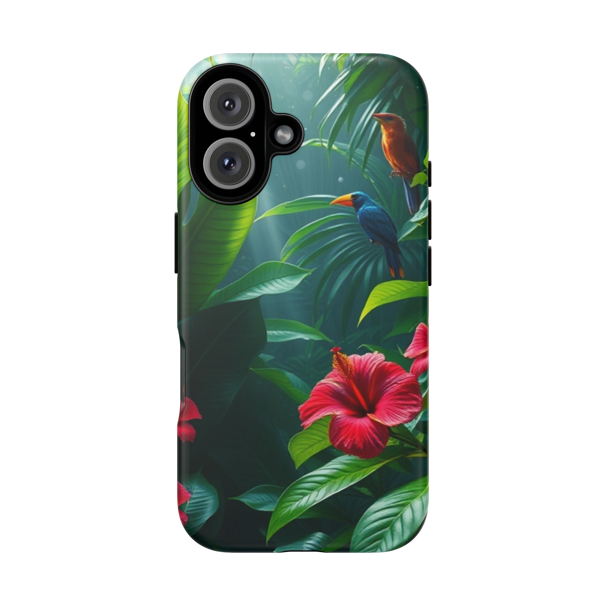 Android OR iPhone Compatible Cases - Tropical Flower & Bird Design - Unique Tough Cases
