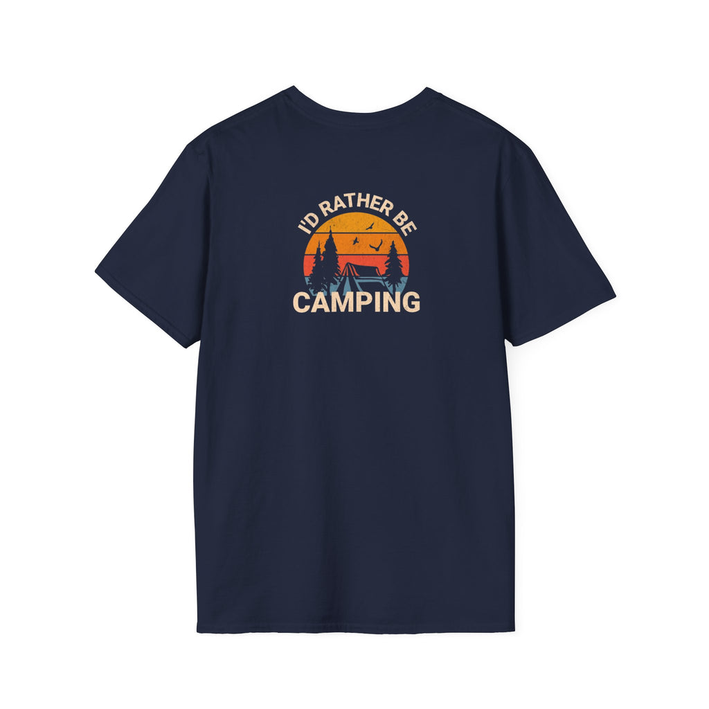 Unisex Softstyle T-Shirt - 'I'd Rather Be Camping' Adventure Tee