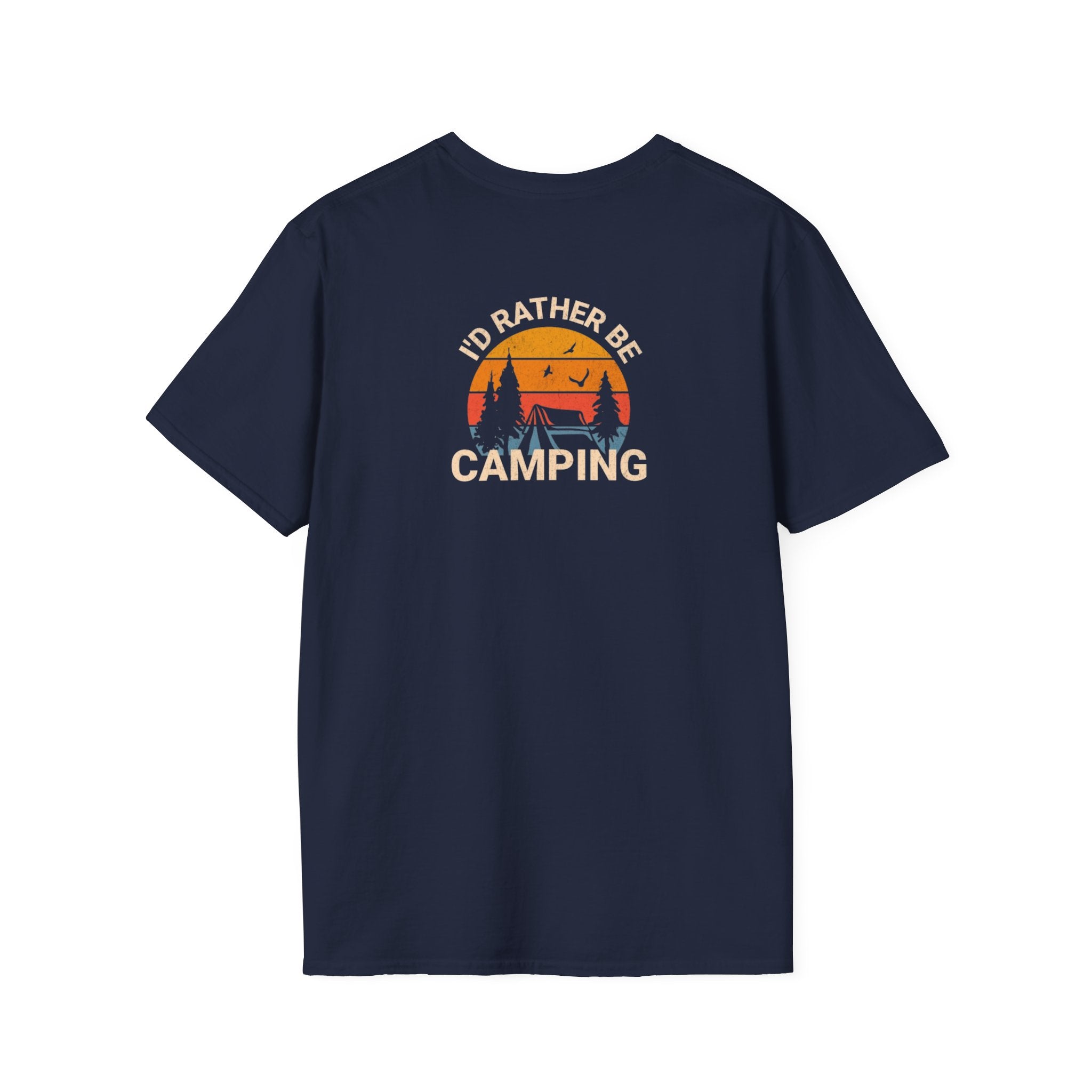 Unisex Softstyle T-Shirt - 'I'd Rather Be Camping' Adventure Tee