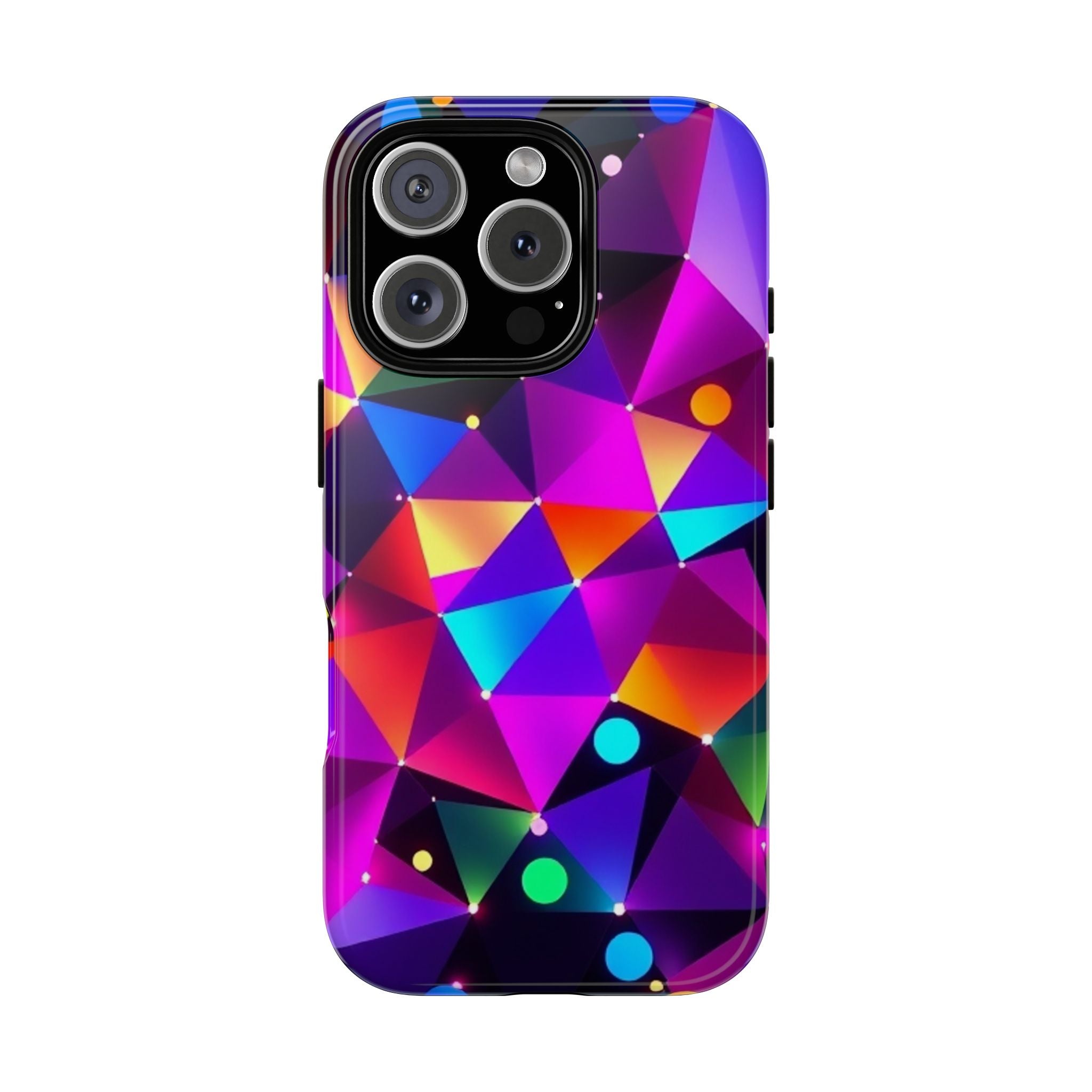 Android OR iPhone Compatible Cases - Colorful Angles Design - Unique Tough Cases