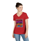 Empowering Ladies' V-Neck T-Shirt - Disability Rights Are Human Rights