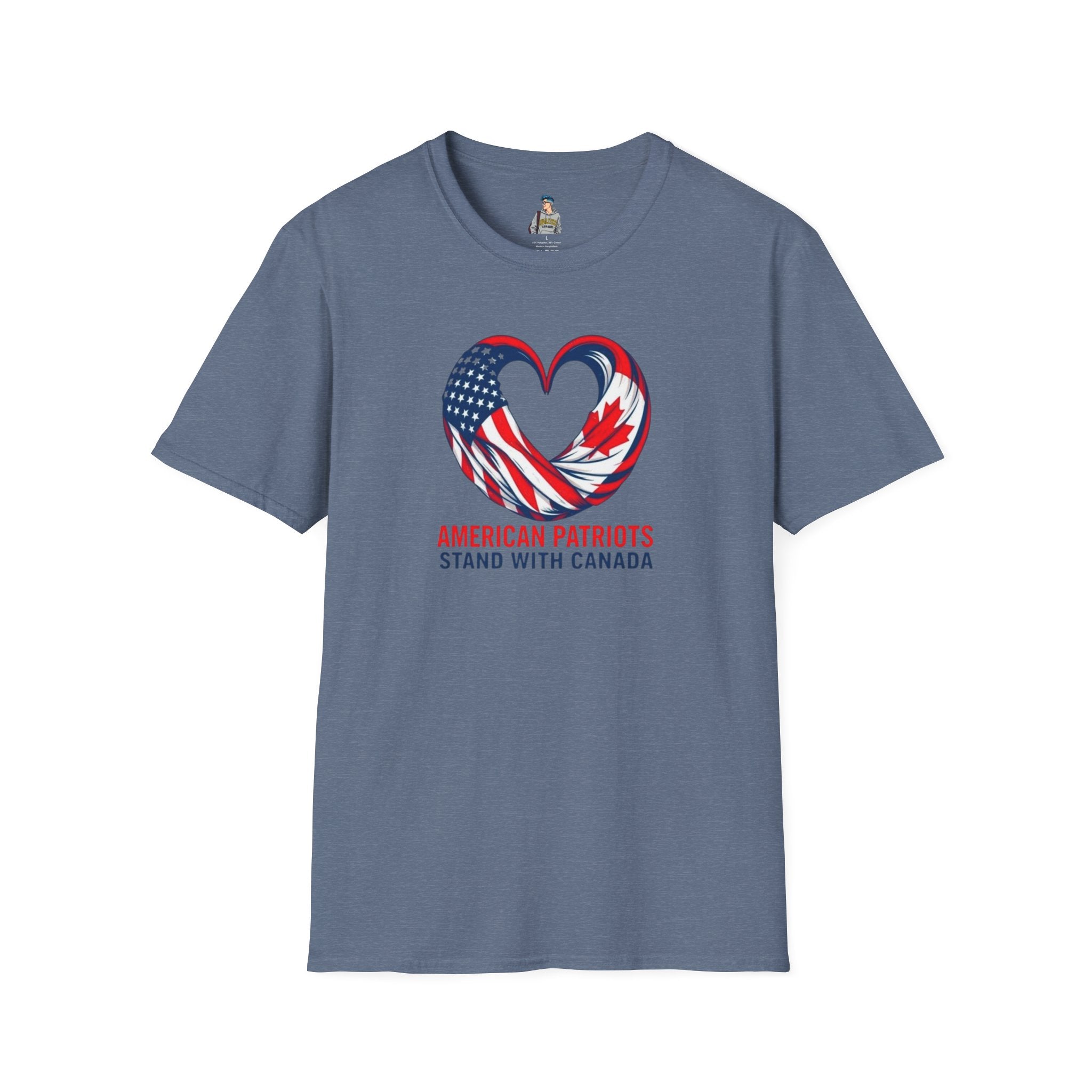 American Patriots Stand with Canada Unisex Softstyle T-Shirt