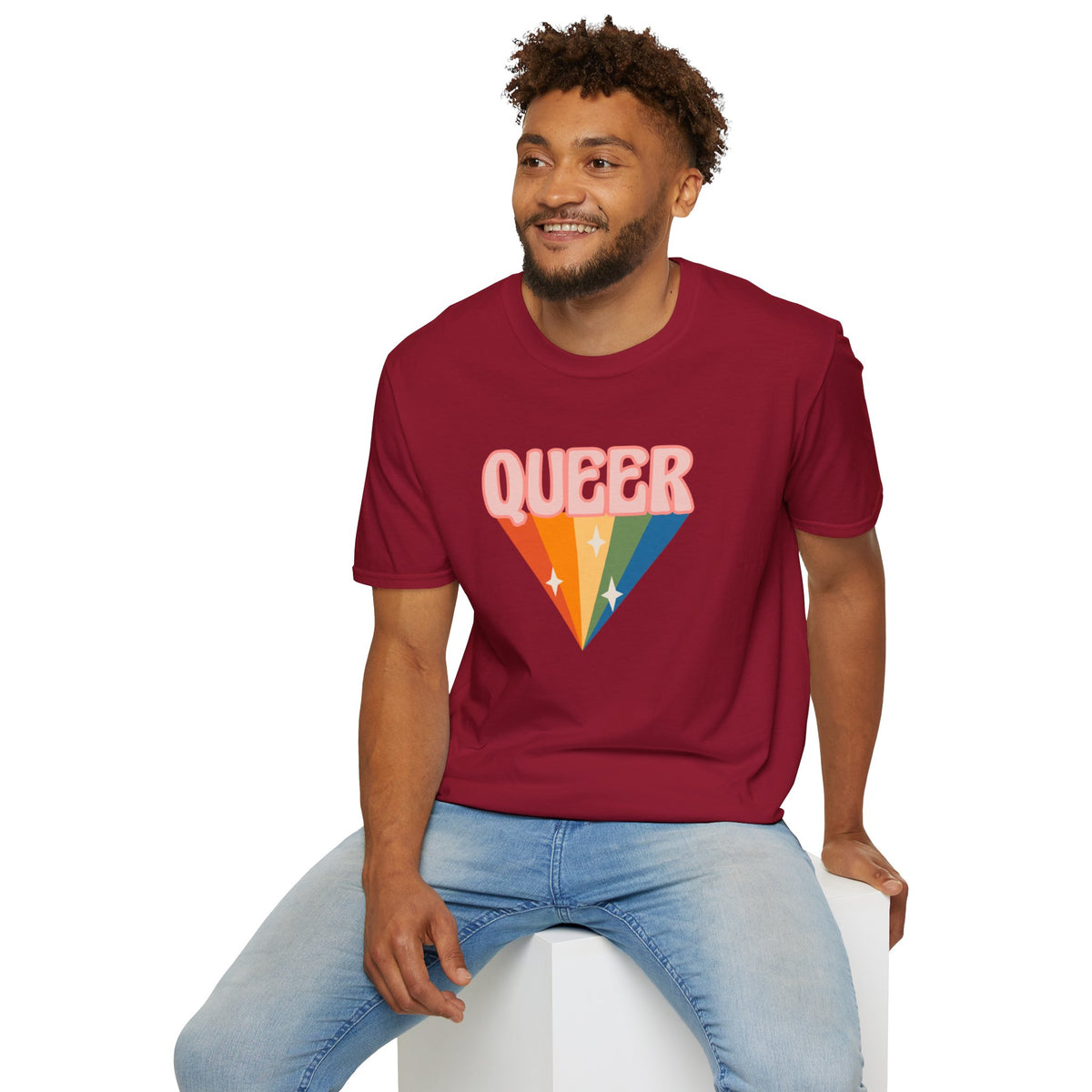 Queer Rainbow Sparkle Pride Tree Las Vegas T-Shirt