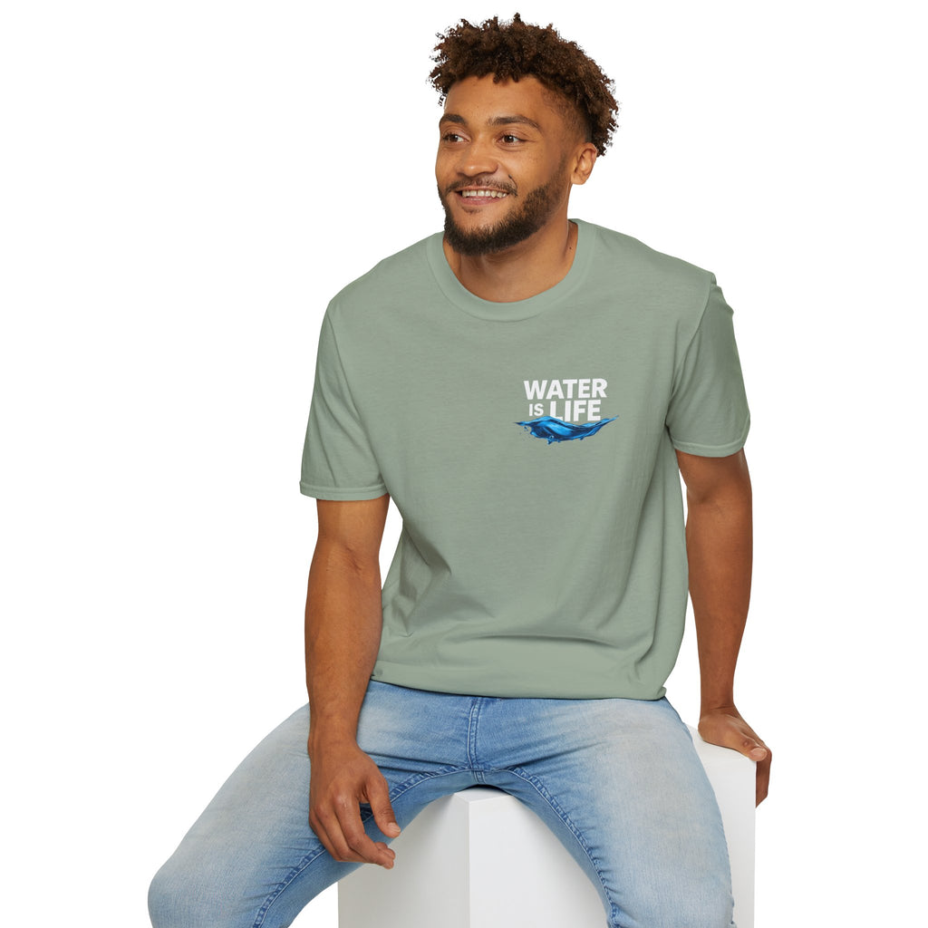 Water is Life Unisex T-Shirt | Eco-Friendly Tee for Environmentalists, Beach Lovers, Awareness Campaigns, Gifting