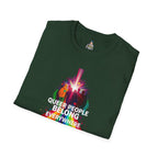 Queer Pride Unisex Softstyle T-Shirt - "Queer People Belong Everywhere"